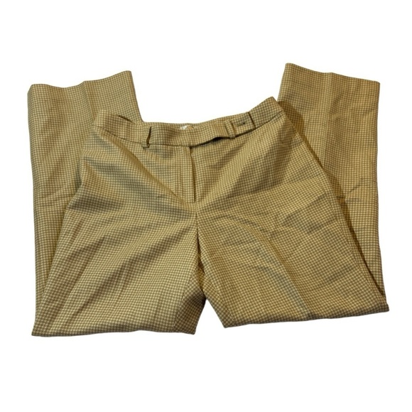Vintage Talbots Petites Lined Houndstooth Plaid Wool & Cashmere Trousers Tan 10P - Picture 3 of 13